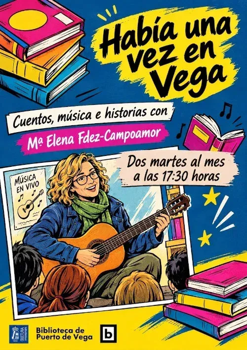 Se retoma el ciclo "Había una vez en Vega" en la Biblioteca Jovellanos de Puerto de Vega