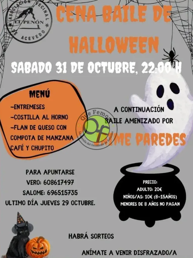 Acevedo celebra una gran cena-baile de Halloween